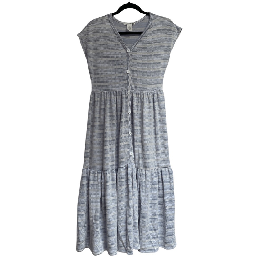 Cottagecore Blue and White baby doll style dress